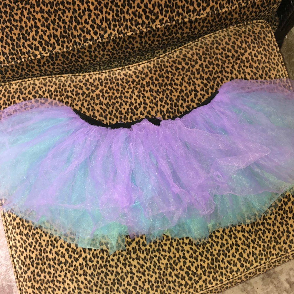 Reversible Purple and Blue Tulle Skirt